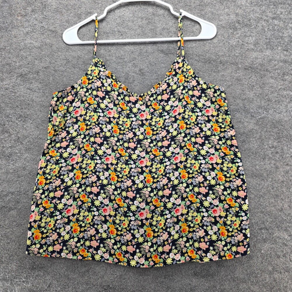 LOFT Ann Taylor Shirt Womens Small Sleeveless Floral V Neck